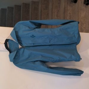 Teal Black Diamond Rain Coat